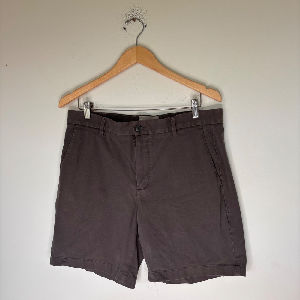 Everlane Gray Chino Performance Shorts Cotton Blend Size 34‎
